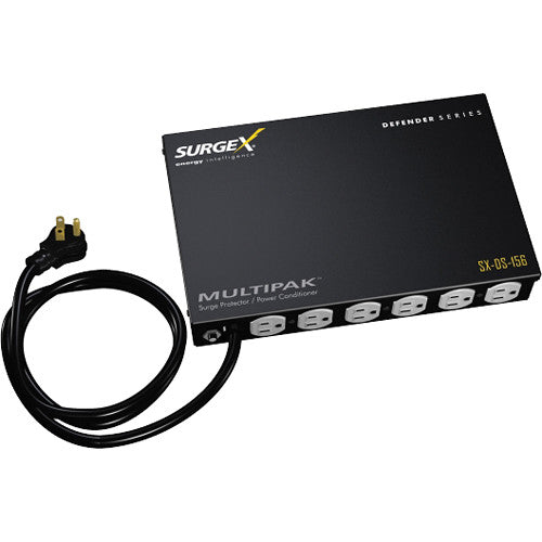 SURGEX SX-DS-156 Defender Series MultiPak Regleta 6 Salidas 6 Pies
