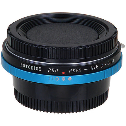 FotodioX Pro Adaptador de Montura para Lente Pentax K a Nikon F 1.4x con Control de Iris