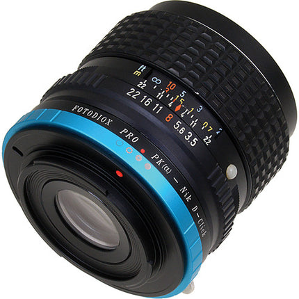 FotodioX Pro Adaptador de Montura para Lente Pentax K a Nikon F 1.4x con Control de Iris