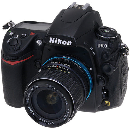 FotodioX Pro Adaptador de Montura para Lente Pentax K a Nikon F 1.4x con Control de Iris