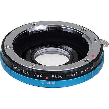 FotodioX Pro Adaptador de Montura para Lente Pentax K a Nikon F 1.4x con Control de Iris