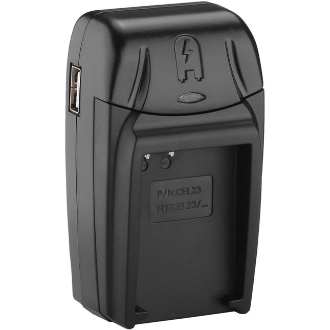 Watson Compact Cargador AC DC para batería EN-EL23 con adaptador coche y Euro plug