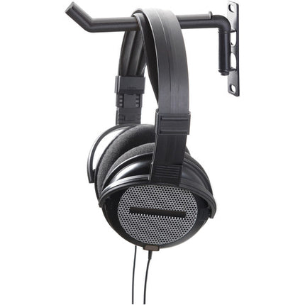 K&M 49302 Soporte para Auriculares Negro Acero Base de Goma Para Racks 19"