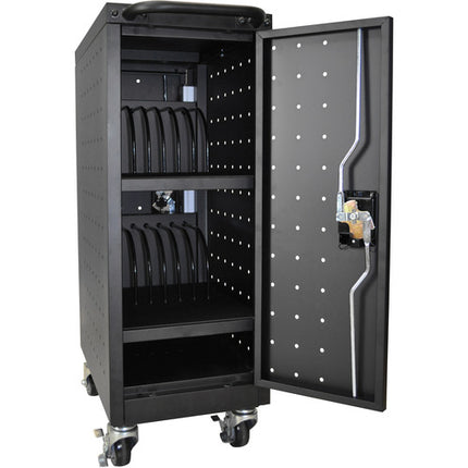 Luxor LLTM16-B-V2 Estación de Carga para 16 Tablets y Chromebooks con Cerradura y Ruedas