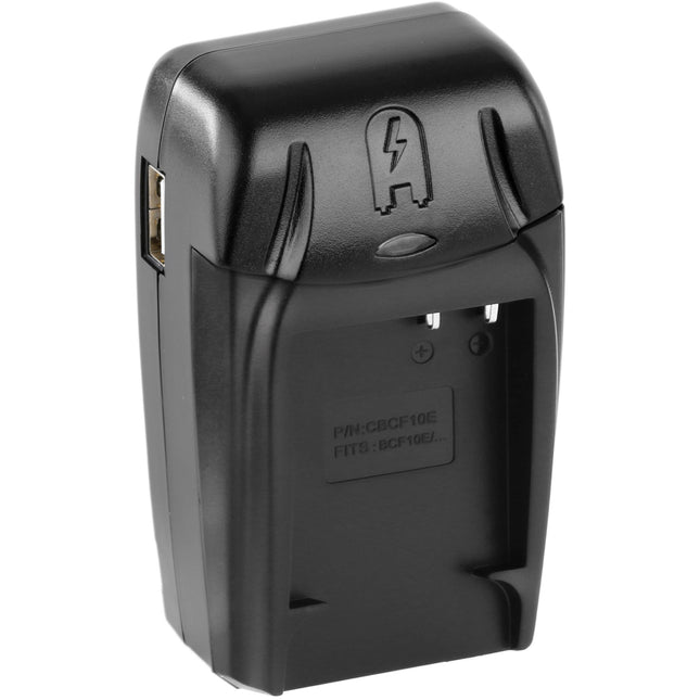 Watson Cargador Compacto AC/DC para Batería BP-DC7 DMW-BCF10 DMW-BCG10 con Adaptador Coche y Euro Enchufe