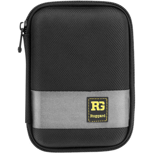 Ruggard HCY-PVB Funda rígida para disco duro portátil con interior de tela suave y bolsillo para accesorios