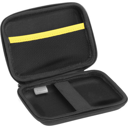 Ruggard HCY-PVB Funda rígida para disco duro portátil con interior de tela suave y bolsillo para accesorios