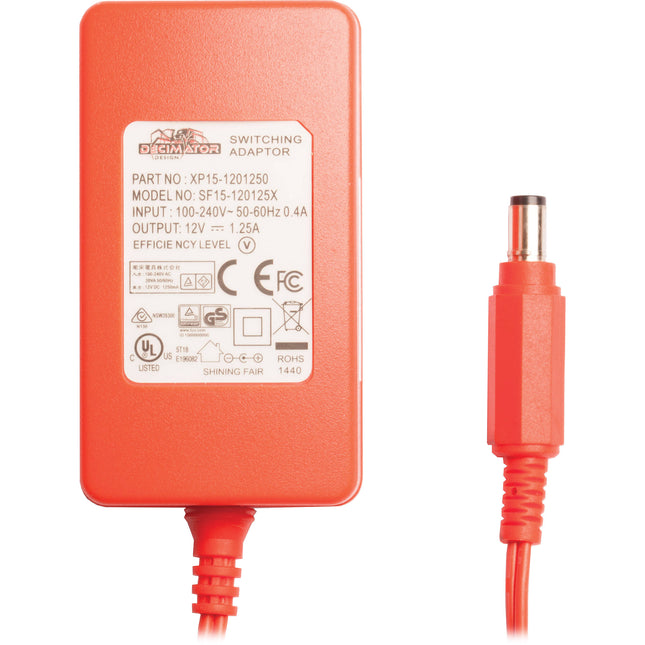 DECIMATOR Power Pack 12 VDC con Conector Coaxial Bloqueable para Dispositivos Selectos