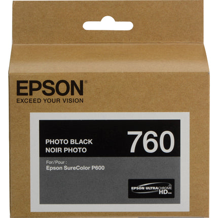 Epson T760 Tinta Foto Negro Ultrachrome HD 25.9 ml para SureColor P600