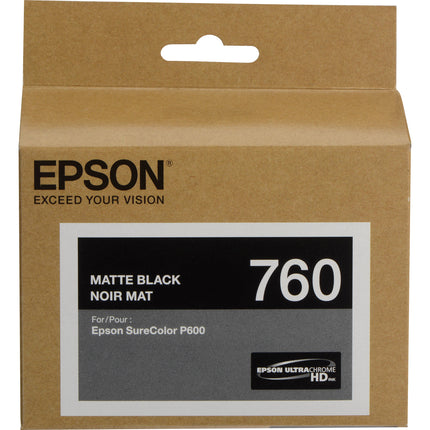 Epson T760 Cartucho de Tinta Ultrachrome HD Negro Mate 25.9 ml para SureColor P600