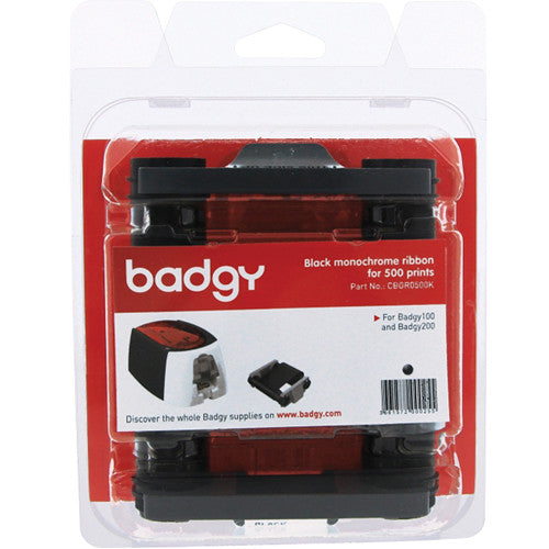 Evolis Black Monochrome Cinta para Impresora de Tarjetas 500 tarjetas Badgy100 Badgy200