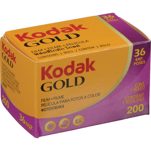 Kodak GOLD 200 película negativa color 35mm 36 exposiciones ISO 200 grain fino