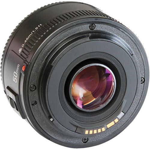 Yongnuo YN 50mm f1.8 Lente para Canon EF Distancia Mínima 1.5' Diámetro 52mm
