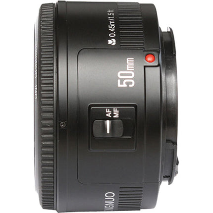 Yongnuo YN 50mm f1.8 Lente para Canon EF Distancia Mínima 1.5' Diámetro 52mm