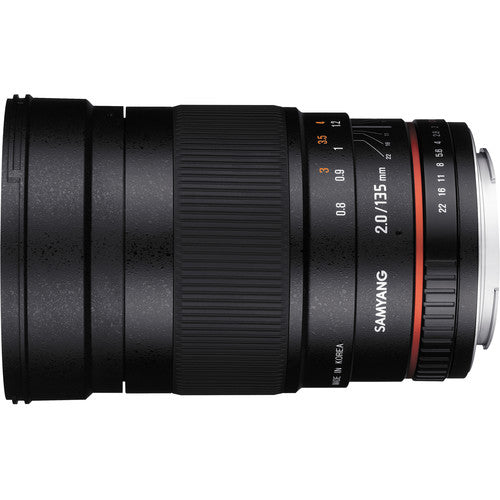 Samyang 135mm f 2.0 ED UMC Objetivo para Pentax K Montura 77mm 2.6m distancia mínima de enfoque