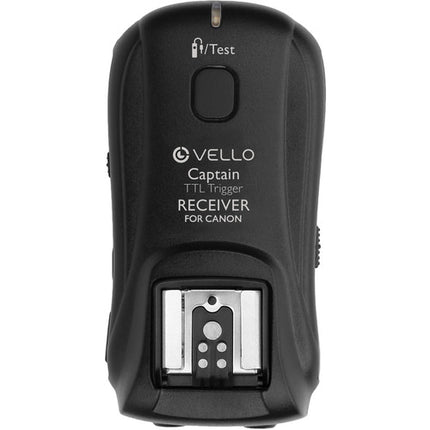 Vello FreeWave Captain Kit de Disparador Inalámbrico TTL para Canon Alcance 300 pies Dual Receptores