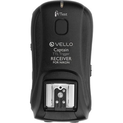Vello FreeWave Captain Sistema de Disparador Inalámbrico TTL Nikon 2.4 GHz Alcance 300'