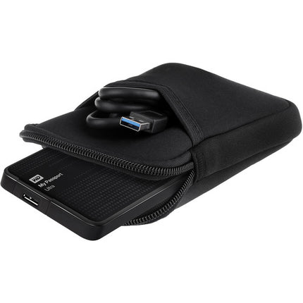 Funda Ruggard Neopreno para Discos Duros Portátiles con Bolsillo Exterior y Cierre con Cremallera