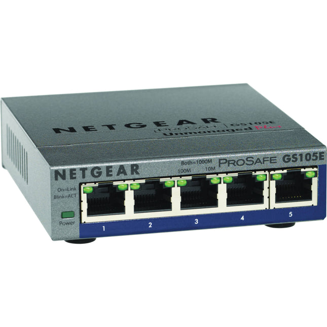 Netgear ProSafe Plus Switch Ethernet Gigabit 5 Puertos Soporte VLAN
