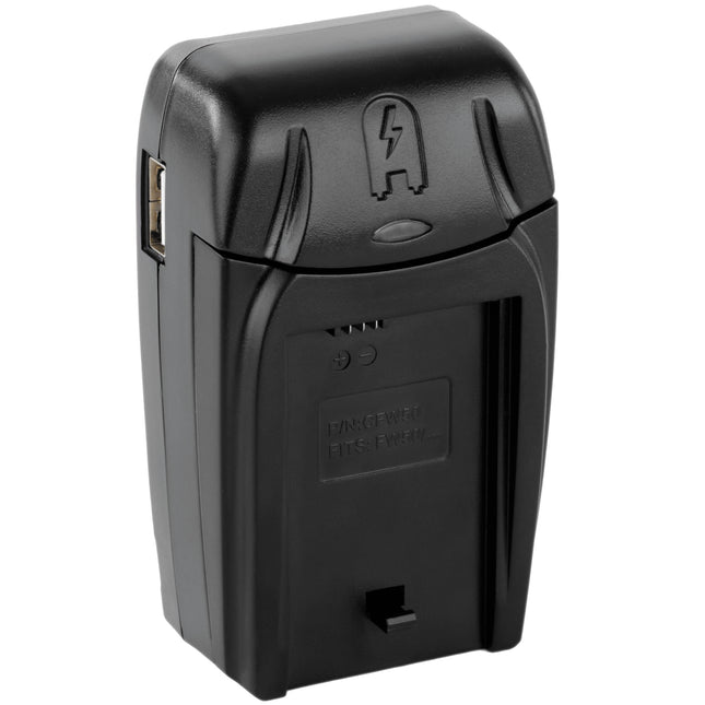 Watson Cargador Compacto AC DC para Batería NP-FW50 con Puerto USB y Adaptadores Europeos y para Coche