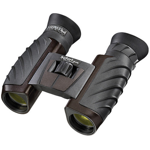 Steiner 10 x 26 Safari Ultrasharp Prismáticos Compactos 10.5 oz Estuche Completo
