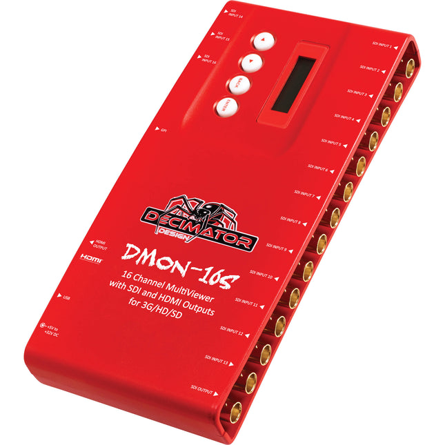DECIMATOR DMON-16S Multi-visor 16 Canales 3G SDI HDMI con Audio y RS-422