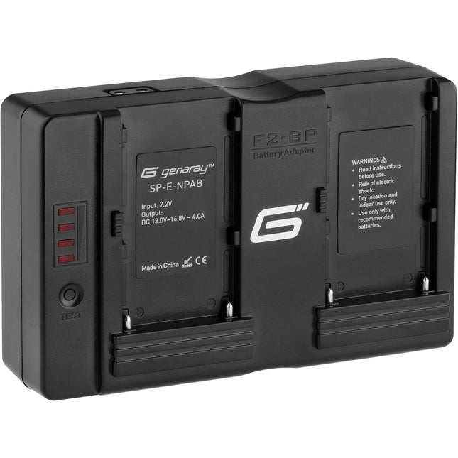 Genaray Spectro LED Adaptador Dual de Batería Sony NP-F para Montura Gold con Medidor y Fusibles