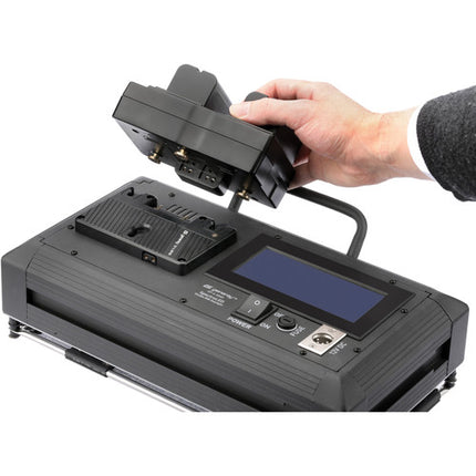 Genaray Spectro LED Adaptador Dual de Batería Sony NP-F para Montura Gold con Medidor y Fusibles