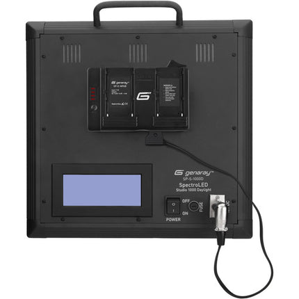 Genaray Spectro LED Adaptador Dual de Batería Sony NP-F para Montura Gold con Medidor y Fusibles