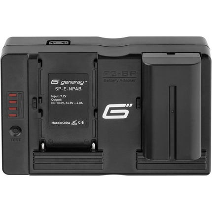 Genaray Spectro LED Adaptador Dual de Batería Sony NP-F para Montura Gold con Medidor y Fusibles