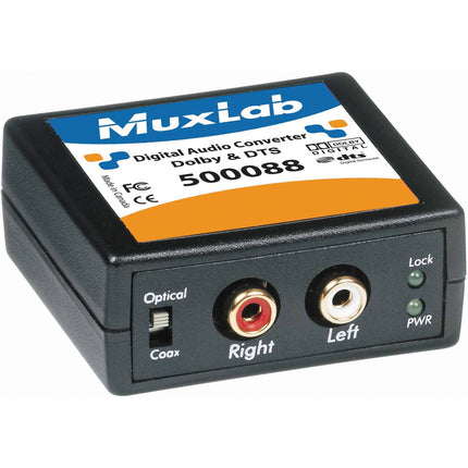 MuxLab 500088 Convertidor de Audio Digital a Analógico 24-Bit 96 kHz