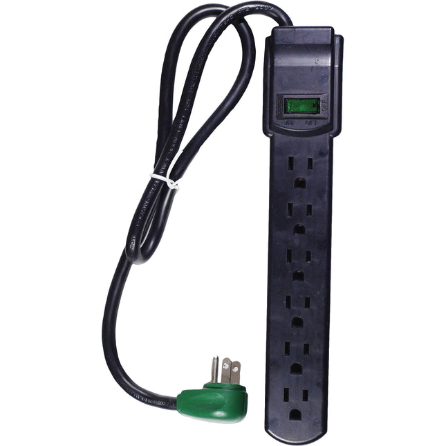 GoGreen Power Protector de Sobretensión 6 Tomas 160 Julios 3 Pies Negro