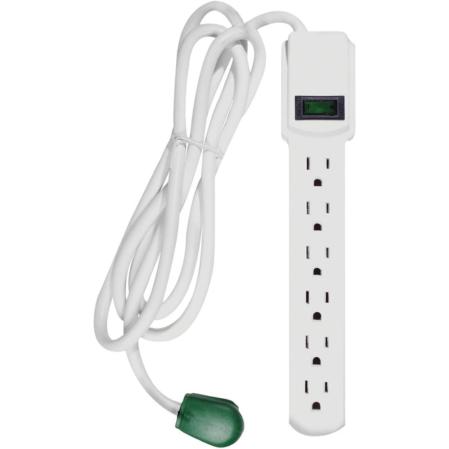 GoGreen Power Protector de Sobretensión 6 Tomas 15A 250J 1.8m Blanco