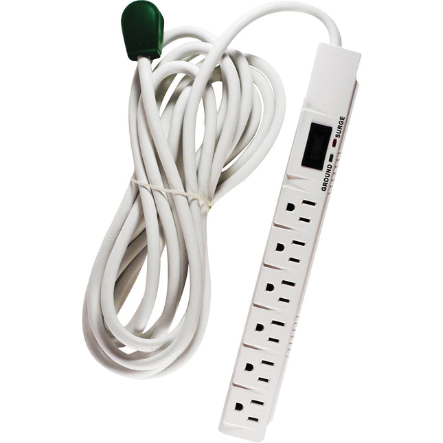 GoGreen Power Protector de Sobretensión 6 Tomas 1875W 1200 Julios Blanco