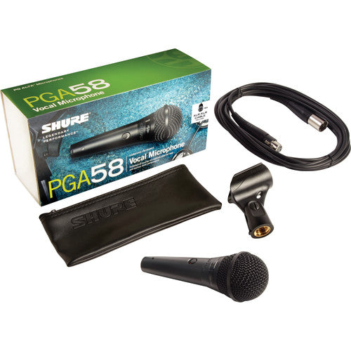 Shure PGA58-XLR Micrófono Dinámico Vocal Cardioide con Cable XLR 4.6 m