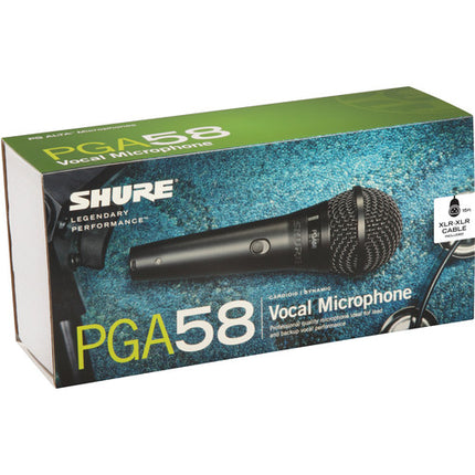 Shure PGA58-XLR Micrófono Dinámico Vocal Cardioide con Cable XLR 4.6 m