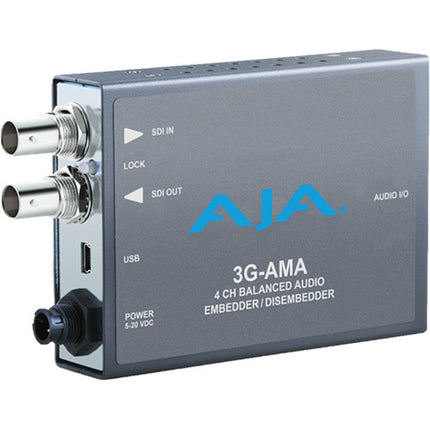 AJA 3G-AMA Embedidor y Disembedidor de Audio Analógico SDI 4 Canales con Re-Clocked Output