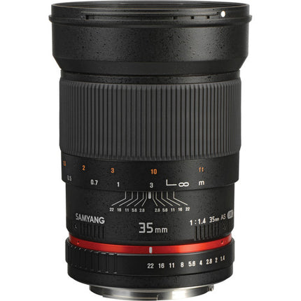 Samyang 35mm f/1.4 AS UMC objetivo para Canon EF apertura f/1.4-22 y enfoque manual