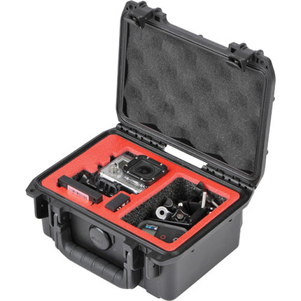 SKB iSeries 0705-3 Case Impermeable para GoPro con Espuma Personalizada y Compartimento de Accesorios