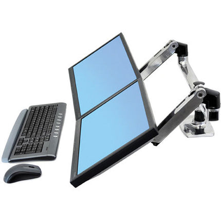 Ergotron LX Soporte de Escritorio Doble para Monitores 25" Extensión 13" Elevación