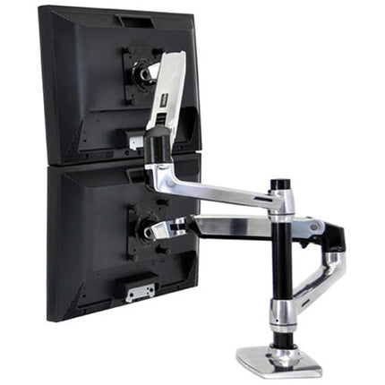 Ergotron LX Brazo Apilable Dual para Pantallas hasta 24" 13" Elevación