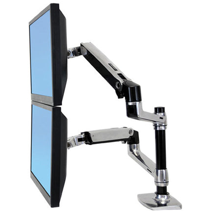 Ergotron LX Brazo Apilable Dual para Pantallas hasta 24" 13" Elevación