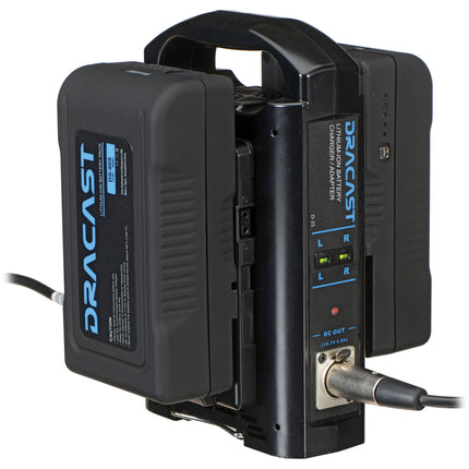 Dracast Cargador Doble con Dos Baterías V-Mount 90Wh 14.8V Litio