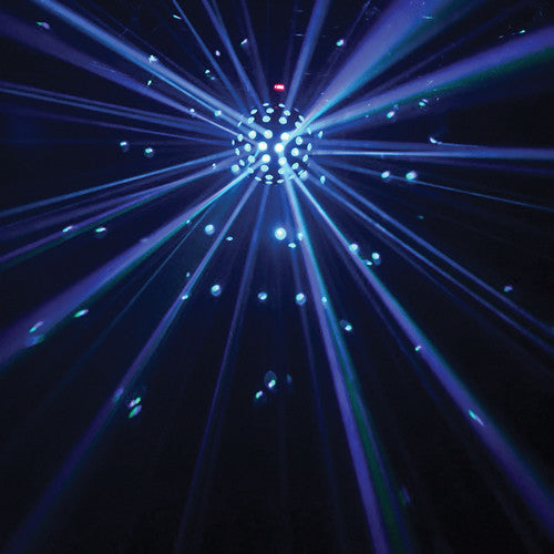 American DJ Starburst 6-Color LED Esfera Efecto LED 5x15W 34 Lentes 360° con Soporte Colgante