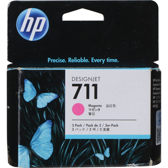 Cartucho de tinta HP 711 magenta 29mL 3 unidades para impresoras Designjet