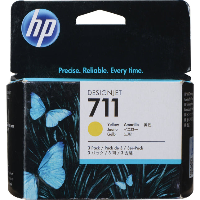 Cartucho de tinta amarilla HP 711 29mL 3-pack para Designjet T120 T520