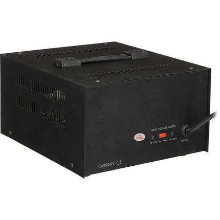 Sevenstar AR-1500 Regulador de Voltaje Automático 1500W 110V a 240V con Adaptador Plana