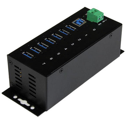 StarTech Hub USB 3.0 Industrial 7 Puertos 5 Gb/s Protección ESD y Sobretensión Negro