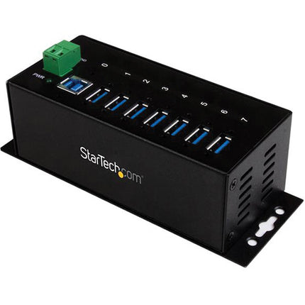StarTech Hub USB 3.0 Industrial 7 Puertos 5 Gb/s Protección ESD y Sobretensión Negro