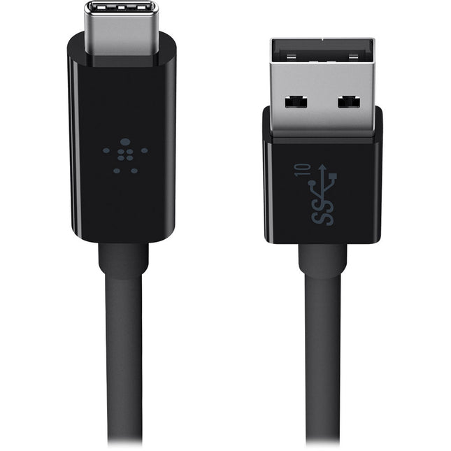 Belkin SuperSpeed+ USB 3.1 Cable Tipo A a Tipo C 3 pies Negro 10 Gb/s 3A